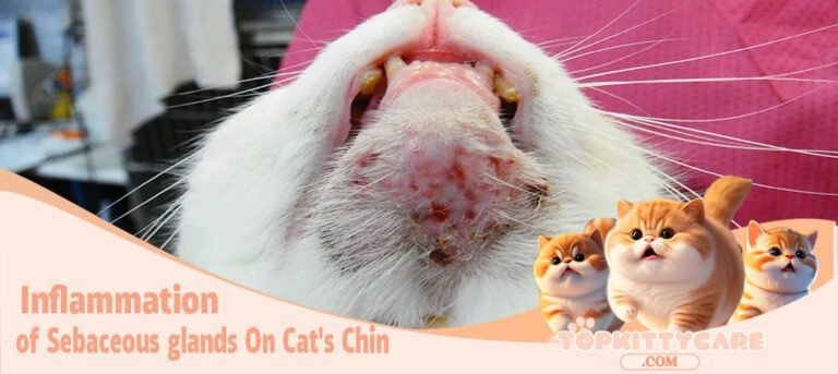 Inflammation of Sebaceous glands On Cat's Chin