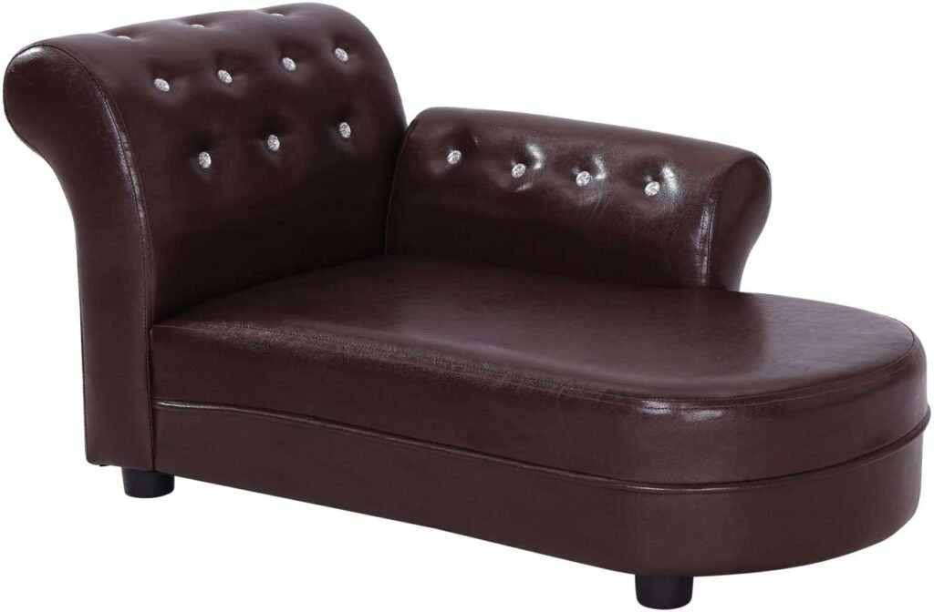 A Best Cat Sofa From PawHut Luxury Bed Wooden Sponge PVC