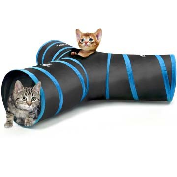 Pawaboo Cat Tunnel Toy Tube 3-Way Tunnels Collapsible