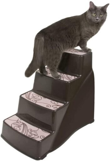 Petmate Lightweight Pet Steps For Cat Elevated Non-Slip