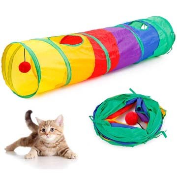 Resumart Cat Tunnel Toy with Plush Ball