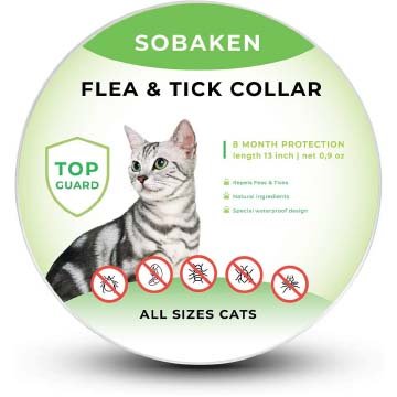 SOBAKEN Flea and Tick collar for Cats