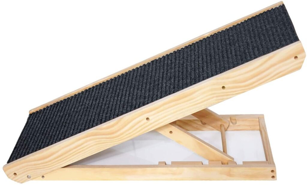 Senneny Wooden Adjustable Cat Ramp Bed