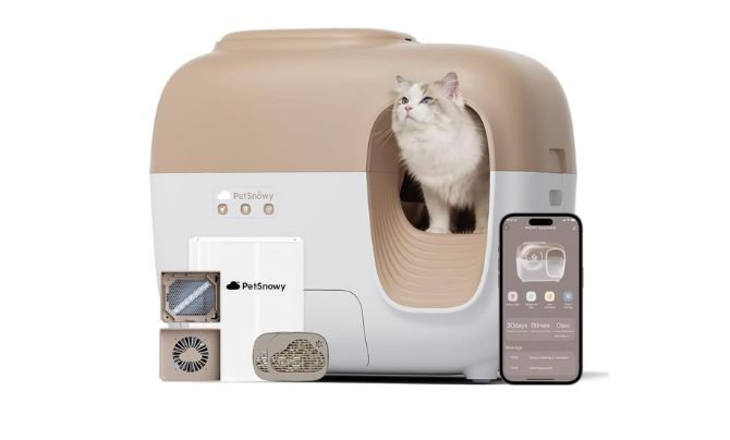 PetSnowy (2024 Premium Version) Snow+ Automatic Cat Litter Box Self Cleaning Litter Box