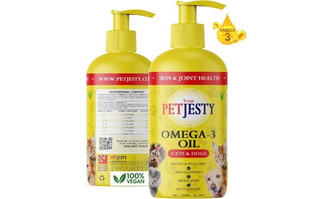 PetJesty Pure Omega 3 Oil for Dogs & Cats